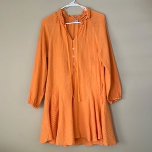 Orange Cotton Anthropologie Dress